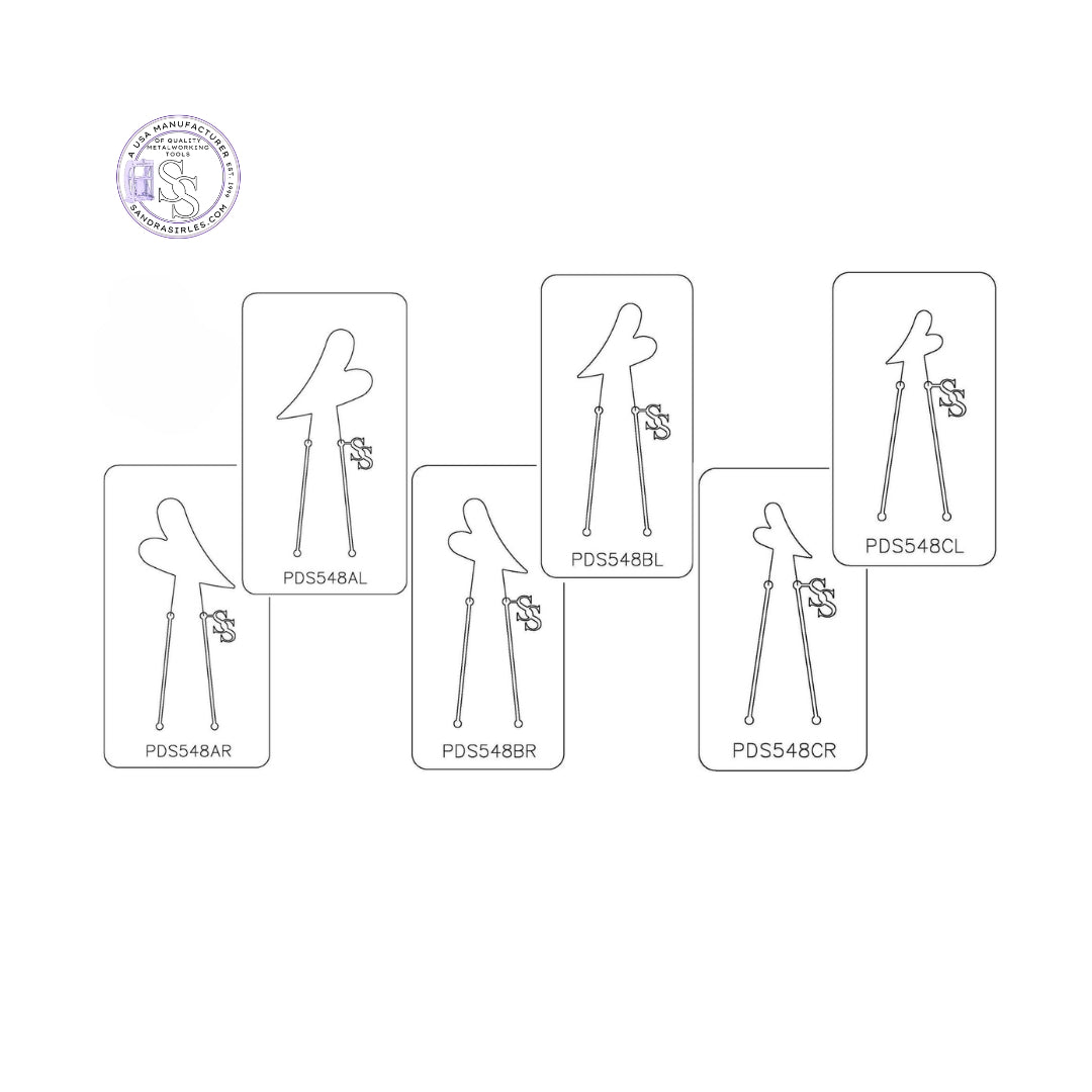 PANCAKE DIE PDS548 SHAPE 48 HEART LEFT OR RIGHT